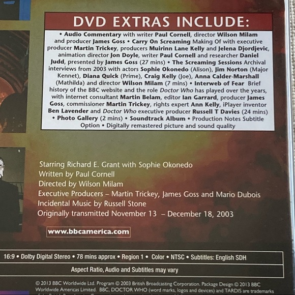 Doctor Who Scream of the Shalka DVD - Picture 4 of 6